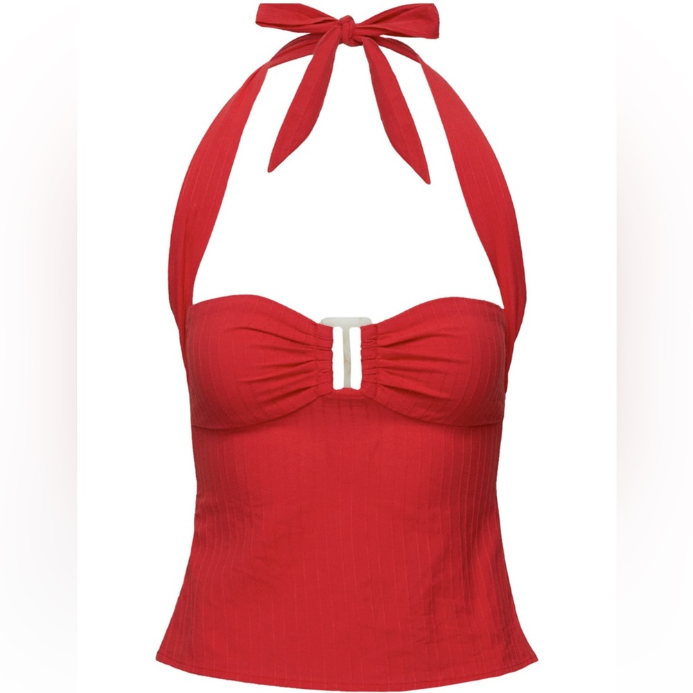 Princess Polly Isabetta Halter Red Top